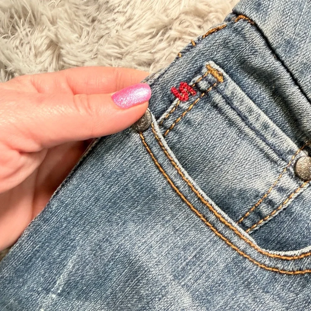 Seven7 Women's Medium Blue Flare Jeans - Picture 6 of 8